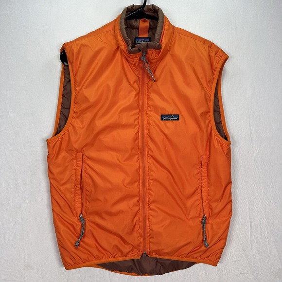 Vintage Patagonia Puffball Vest Small Orange Full Zip Hiking 84015 - Picture 1 of 11